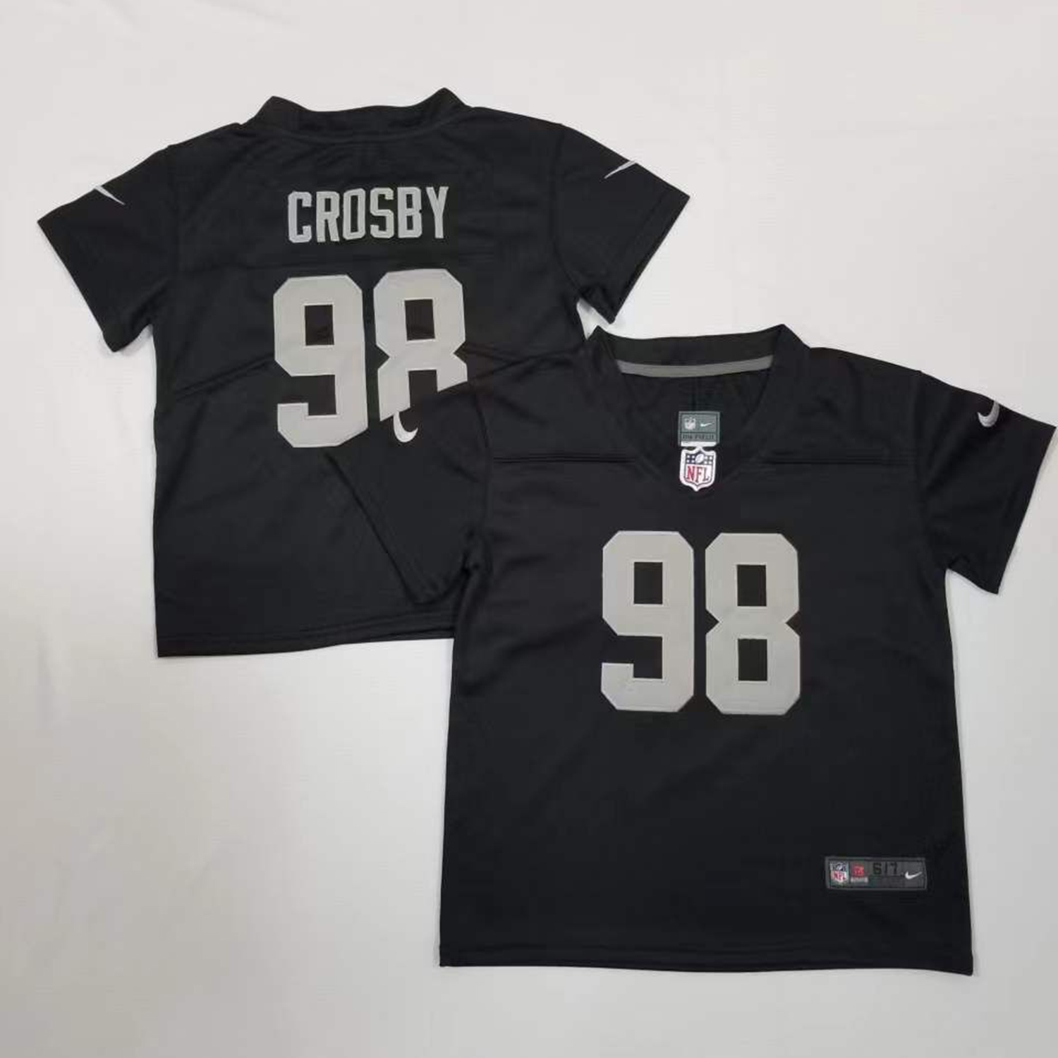 Toddler Las Vegas Raiders #98 Maxx Crosby Nike Vapor Limited NFL Jersey Black